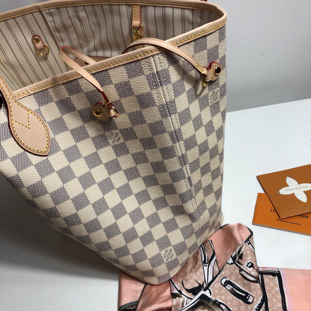 LV Classic Shopping Bags N41361, N41360 NEVERFULL Medium Handbags