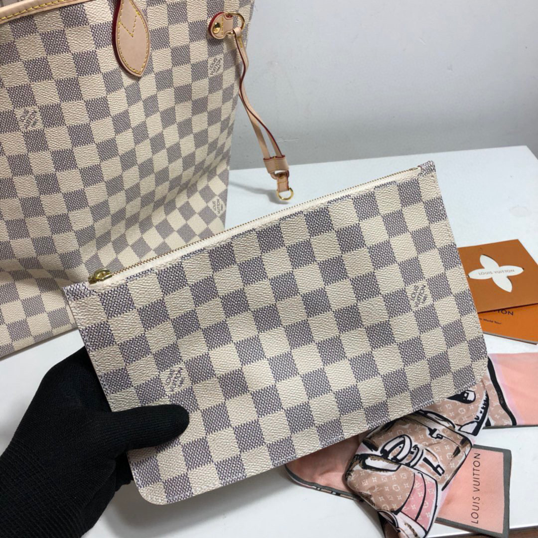 LV Classic Shopping Bags N41361, N41360 NEVERFULL Medium Handbags