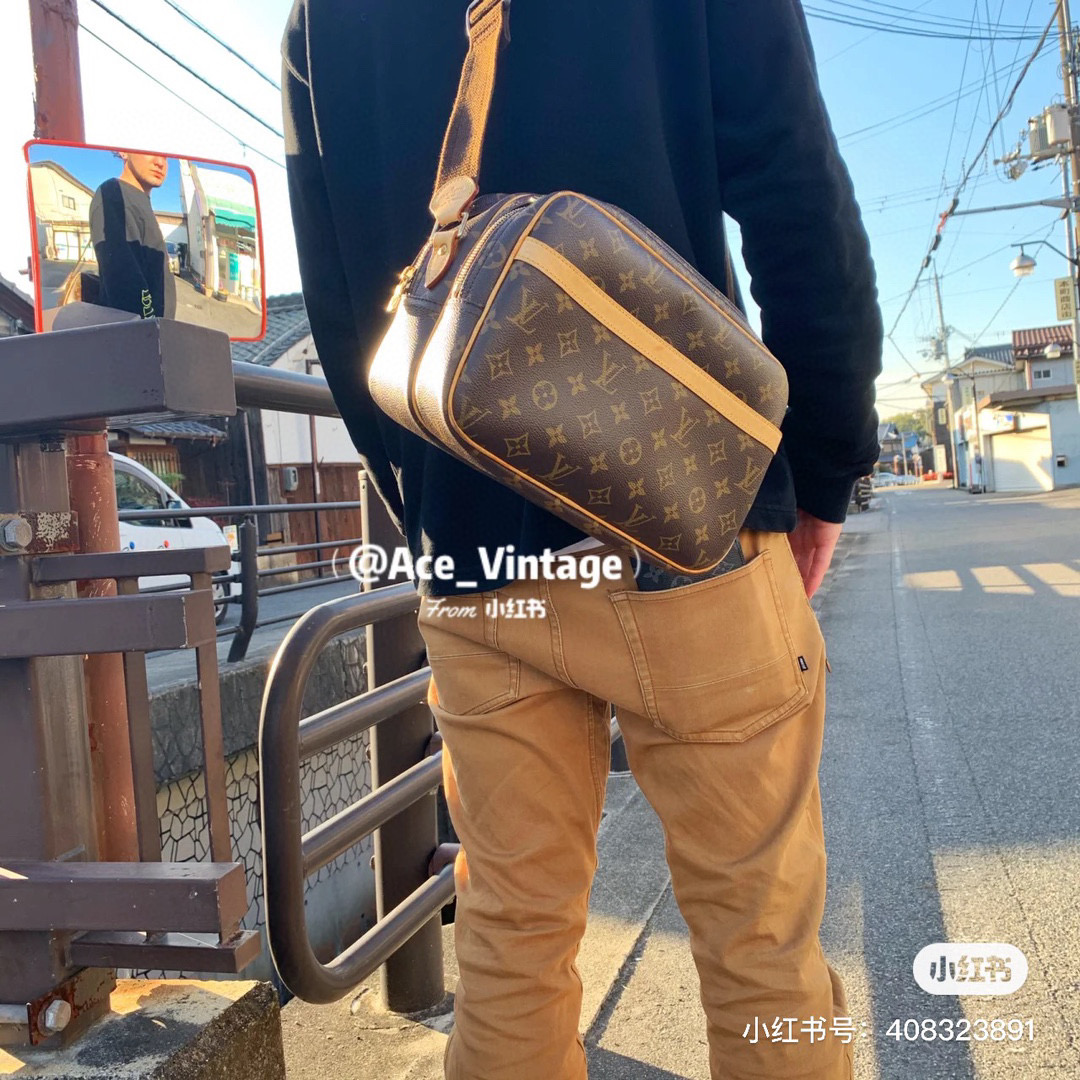 LV new tax-free model ✨ M45254 Old Flower Journalist Bag, Vintage Bag, Camera Bag Series