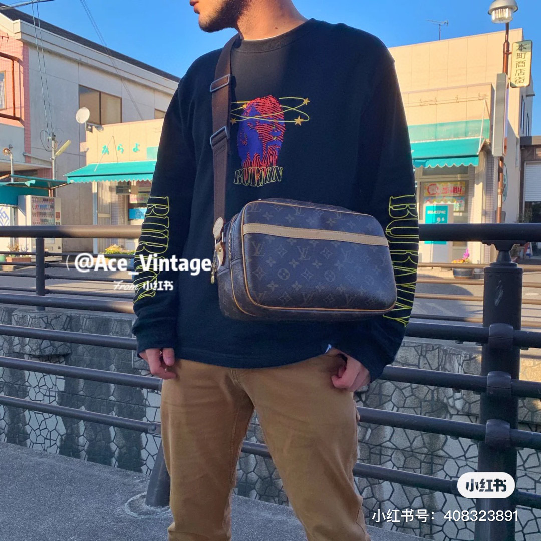 LV new tax-free model ✨ M45254 Old Flower Journalist Bag, Vintage Bag, Camera Bag Series