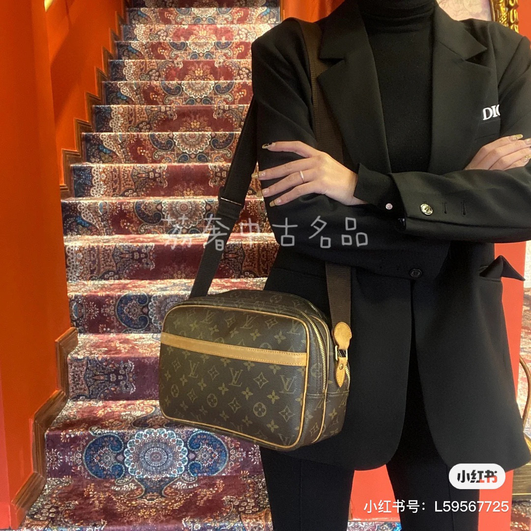 LV new tax-free model ✨ M45254 Old Flower Journalist Bag, Vintage Bag, Camera Bag Series