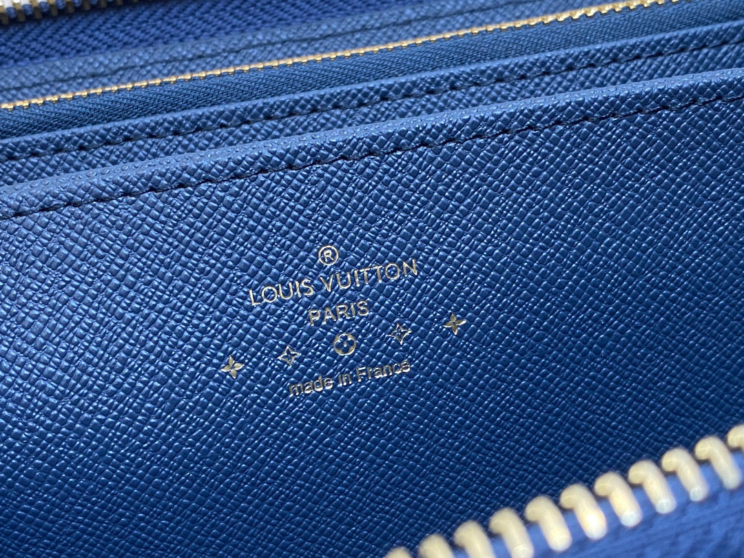 LV Top Original Order ✨ M82958 Blue Denim Cowboy Single Zipper Wallet Series