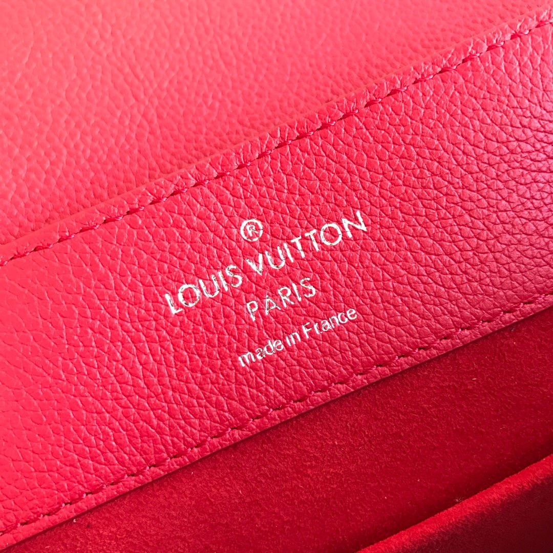 LV original M52734 LOCKME backpack in bright red