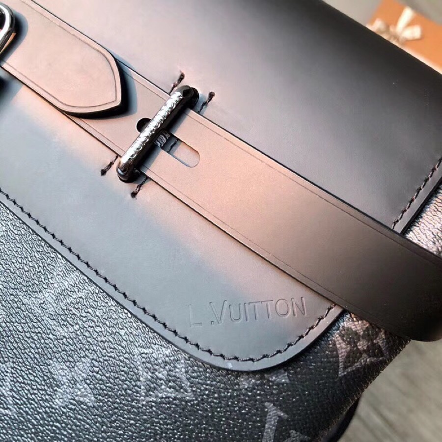 LV Original Single Shoulder Bag M44052 Black Flower