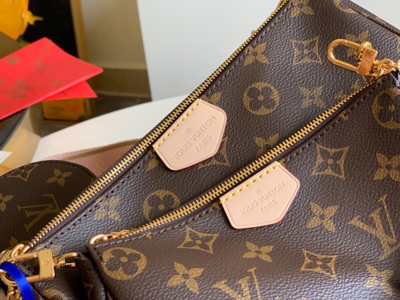 LV original three piece handbag M44840 pink