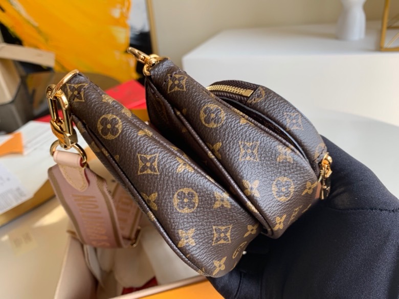 LV original three piece handbag M44840 pink