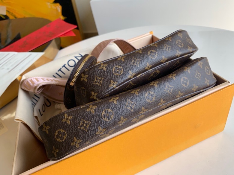 LV original three piece handbag M44840 pink
