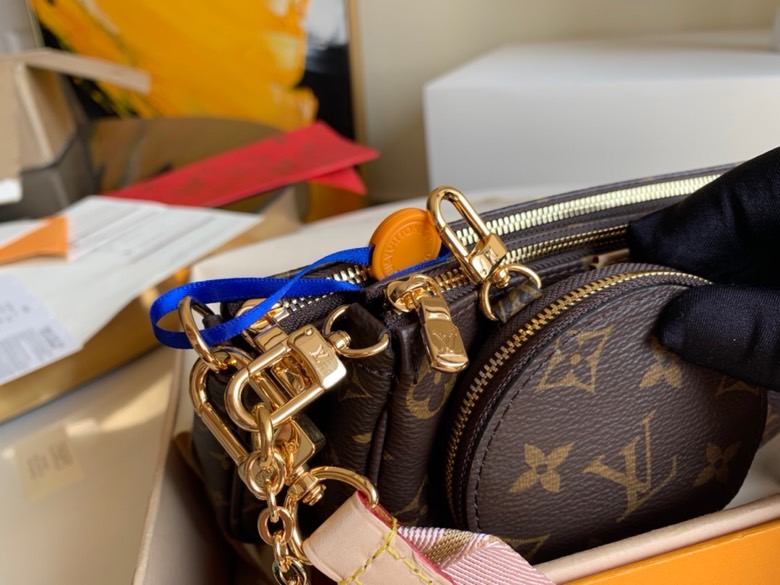 LV original three piece handbag M44840 pink